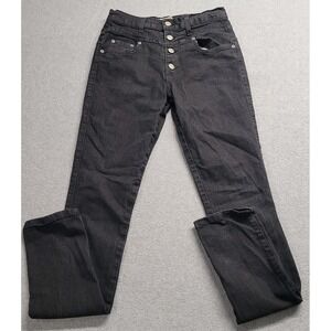 Judy Blue Women's Size 7 Black Gray Denim Stretch Jeans Cotton Blend Made In USA